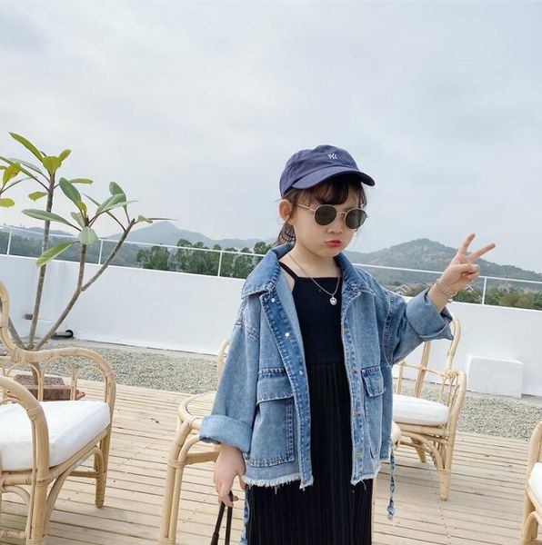 2020 new arrival girls denim coat spring full sleeve fashion girls jacket 3-8 years po575, Blue;gray
2020 new arrival girls denim coat spring full sleeve fashion girls jacket 3-8 years po575, Blue;gray