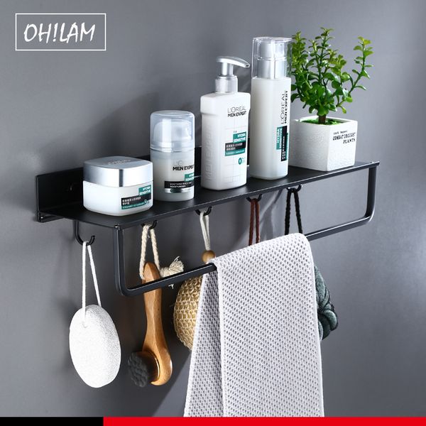black bathroom shelves 30-60cm lenght kitchen wall shelf shower basket storage rack towel bar robe hooks bathroom accessories
black bathroom shelves 30-60cm lenght kitchen wall shelf shower basket storage rack towel bar robe hooks bathroom accessories