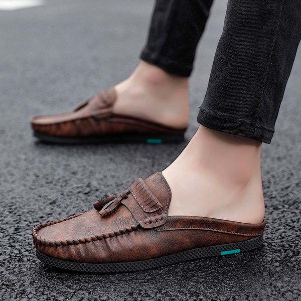 tassel slip on half shoes for men breathable half drag backless loafers shoes men summer slippers mens flats lazy driving, Black
tassel slip on half shoes for men breathable half drag backless loafers shoes men summer slippers mens flats lazy driving, Black