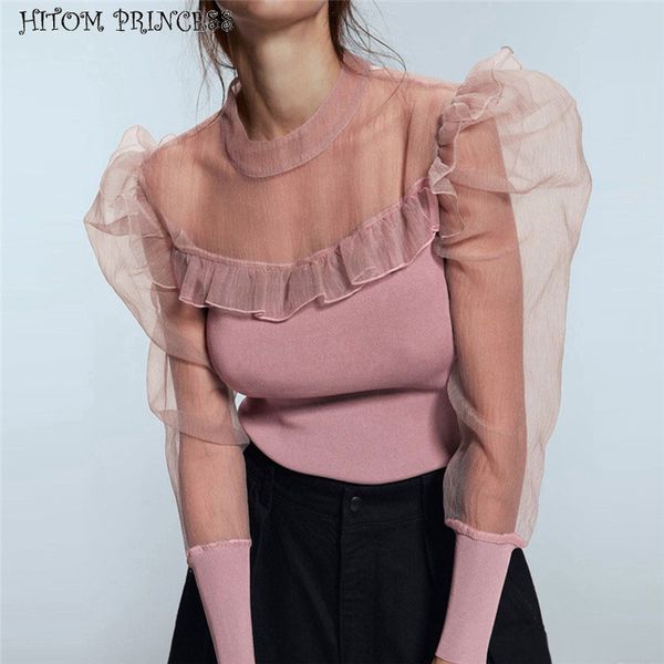 hitom princess transparent mesh patchwork blouse women autumn elegant sweet long sleeve ruffles shirts korean blusas, White
hitom princess transparent mesh patchwork blouse women autumn elegant sweet long sleeve ruffles shirts korean blusas, White