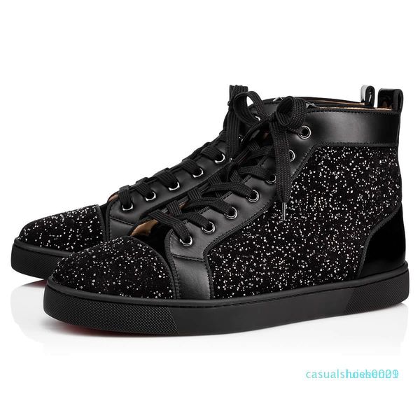 designer shoes high cut red bottom spike sedue calf sneaker luxury party wedding shoe genuine leather casual shoe l29, Black
designer shoes high cut red bottom spike sedue calf sneaker luxury party wedding shoe genuine leather casual shoe l29, Black