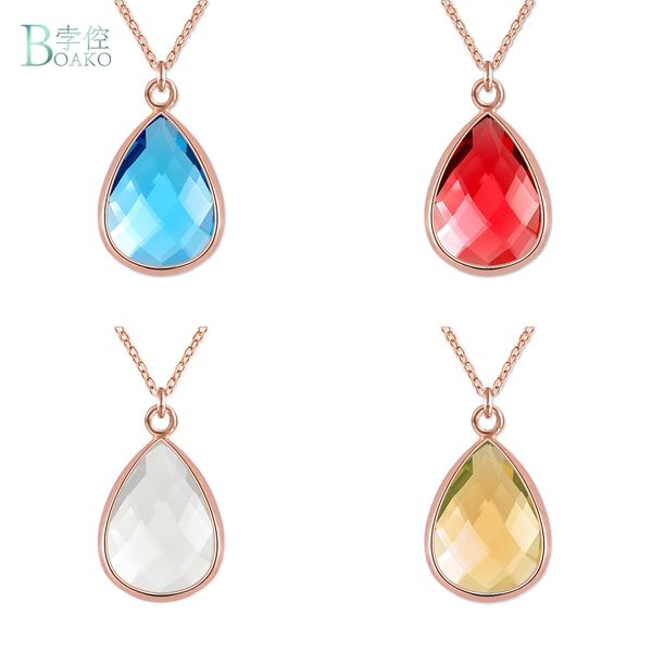 boako multicolor crystal glass stone necklace women rose gold teardrop necklace vintage zircon pendant necklaces jewelry b40, Silver
boako multicolor crystal glass stone necklace women rose gold teardrop necklace vintage zircon pendant necklaces jewelry b40, Silver