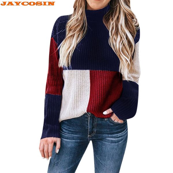 jaycosin new fashion design women colorblock stand long sleeve knitted sweater jumper pullover blouse sweater, White;black
jaycosin new fashion design women colorblock stand long sleeve knitted sweater jumper pullover blouse sweater, White;black