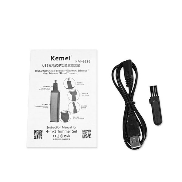 kemei km - 6636 4 in 1 rechargeable nose beard hair trimmer usb mejor cortadora manual de nariz removal sidebur rtoqv
kemei km - 6636 4 in 1 rechargeable nose beard hair trimmer usb mejor cortadora manual de nariz removal sidebur rtoqv