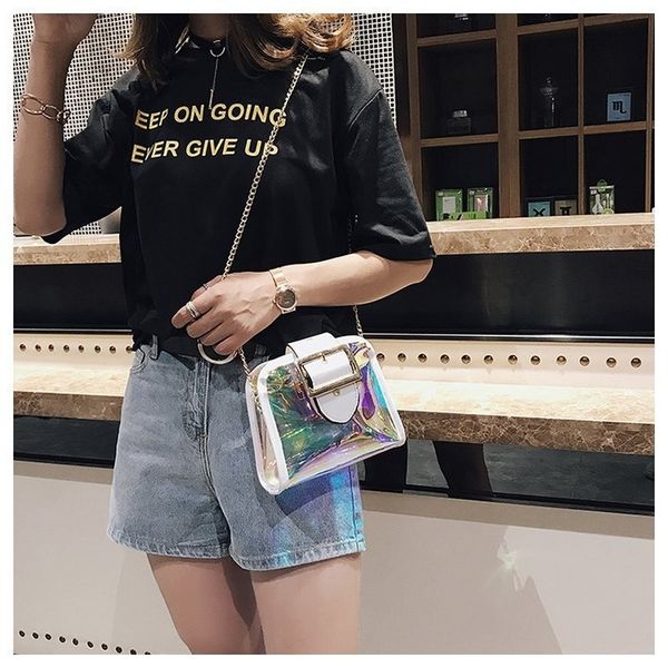 2020 summer new hit color pvc transparent chain large capacity shoulder bag fashion ladies messenger bag mini small square
2020 summer new hit color pvc transparent chain large capacity shoulder bag fashion ladies messenger bag mini small square