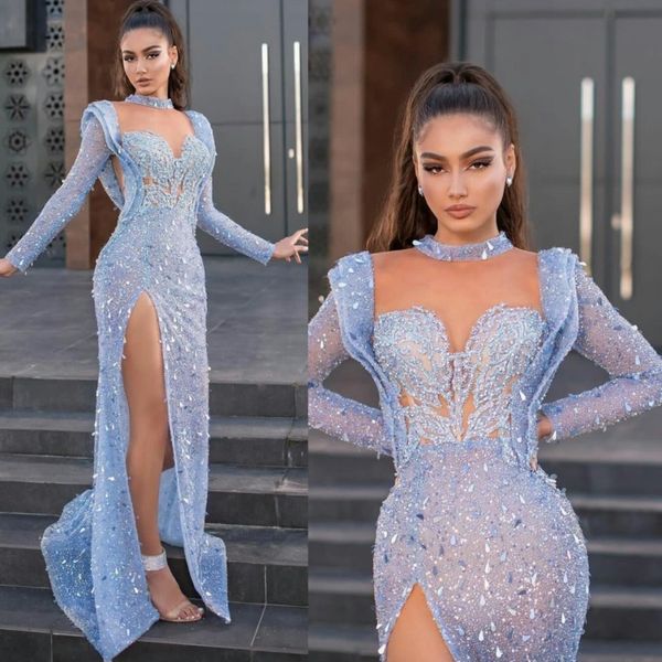 major beading prom dresses with long sleeves side split sequined mermaid evening gowns vestidos de fiesta yong girls party dress, Black
major beading prom dresses with long sleeves side split sequined mermaid evening gowns vestidos de fiesta yong girls party dress, Black