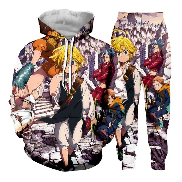yx girl cute the seven deadly sins hoodies match pants suit men/women 3d print men's sportswear jacket jaqueta masculina, Black
yx girl cute the seven deadly sins hoodies match pants suit men/women 3d print men's sportswear jacket jaqueta masculina, Black