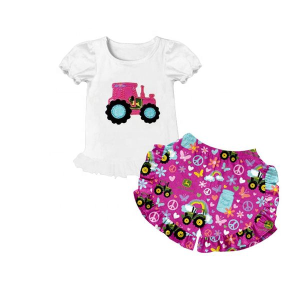 2pcs girl clothes children ruffles sleeve pants set summer car design outfits boutique kids clothing, White
2pcs girl clothes children ruffles sleeve pants set summer car design outfits boutique kids clothing, White