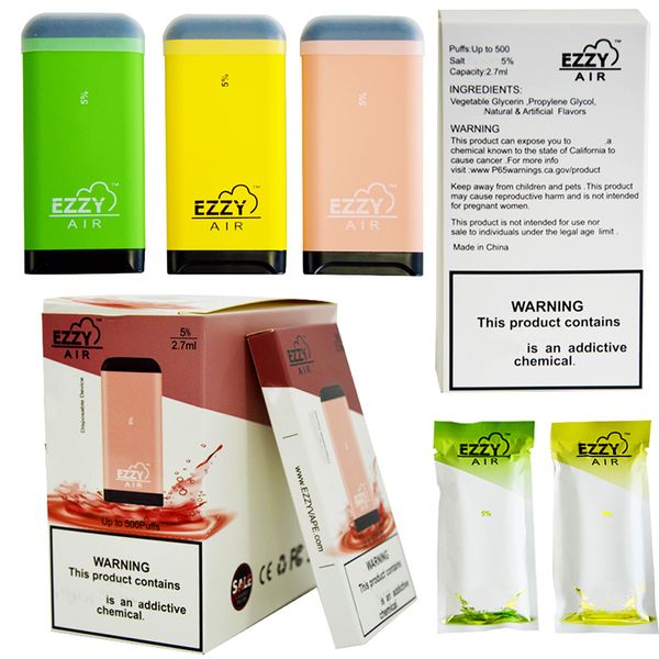 Ezzy AIR Одноразовые устройства Картриджи 2,7 мл Новейший Box 450mAh батареи Одноразовые устройства Бобы Starter Kit Бесплатная доставка DHL
Ezzy AIR Одноразовые устройства Картриджи 2,7 мл Новейший Box 450mAh батареи Одноразовые устройства Бобы Starter Kit Бесплатная доставка DHL