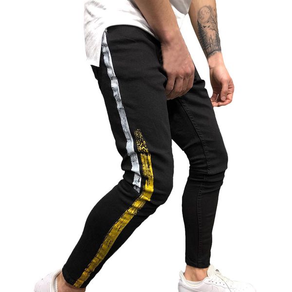 cotton jeans men spring 2019 men clothes denim cotton straight hole distressed pants casual trousers stretch ripped jeans, Blue
cotton jeans men spring 2019 men clothes denim cotton straight hole distressed pants casual trousers stretch ripped jeans, Blue