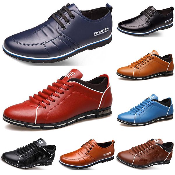 2020 designer men leather casual shoes black navy blue brown business fashion flat party size 38-45 mens trainers sneaker color5
2020 designer men leather casual shoes black navy blue brown business fashion flat party size 38-45 mens trainers sneaker color5