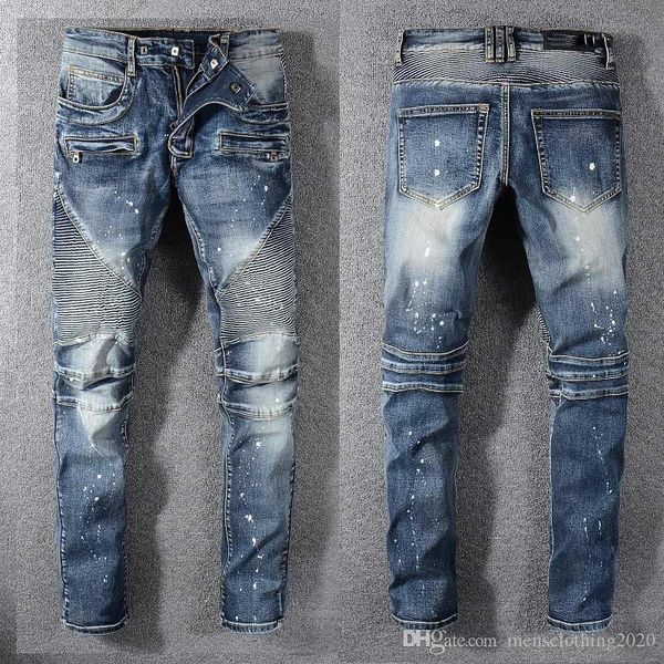 mens designer denim jeans new fashion mens brand black jeans skinny ripped destroyed stretch slim fit hop hop pants with holes for men, Blue
mens designer denim jeans new fashion mens brand black jeans skinny ripped destroyed stretch slim fit hop hop pants with holes for men, Blue