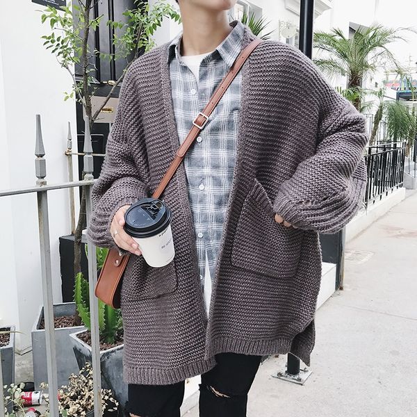 fashion oversized mens knitted sweater preppy boy outwear coat loose fit personality casual male cardigan jaqueta masculino, White;black
fashion oversized mens knitted sweater preppy boy outwear coat loose fit personality casual male cardigan jaqueta masculino, White;black