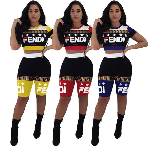 Ff women brand outfit de igner track uit tar print patchwork crop t hirt hort fend ummer legging 2 piece et port wear c61001
Ff women brand outfit de igner track uit tar print patchwork crop t hirt hort fend ummer legging 2 piece et port wear c61001