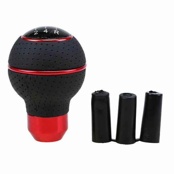 inner gear shift knob ball shape artificial leather+aluminum replacement parts accessories