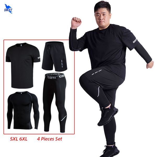 5xl 6xl 4 pcs/set men's tracksuit sport suit gym fitness quick dry clothing running jogging sportswear workout tights plus size, Black;blue
5xl 6xl 4 pcs/set men's tracksuit sport suit gym fitness quick dry clothing running jogging sportswear workout tights plus size, Black;blue