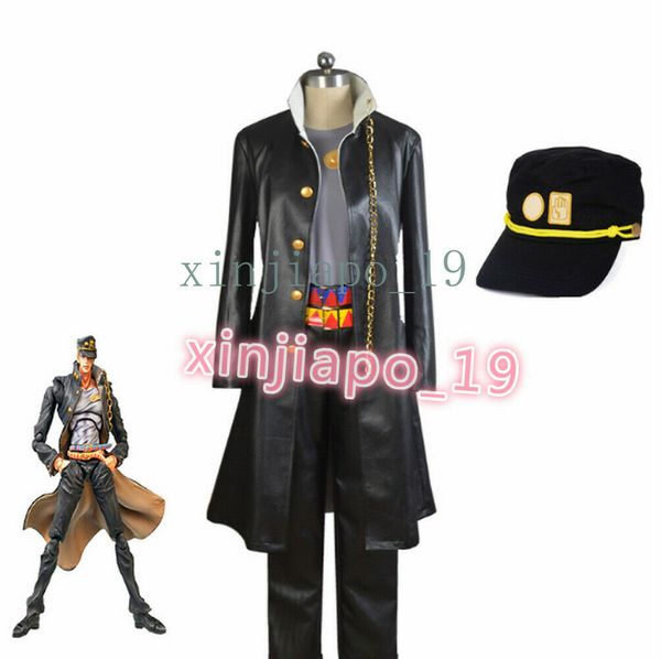 anime jojo bizarre adventure jotaro kujo cosplay costume, Black;red
anime jojo bizarre adventure jotaro kujo cosplay costume, Black;red
