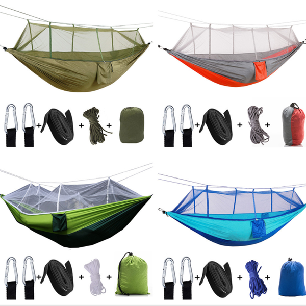single double hammock outdoor camping backpacking travel survival sleeping bed portable with mosquito net
single double hammock outdoor camping backpacking travel survival sleeping bed portable with mosquito net