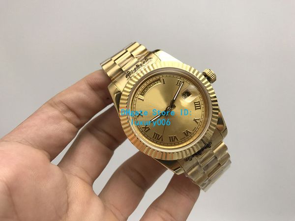 luxury watch yellow gold daydate 40 self-winding mechanical movement champagne dial fluted bezel concealed folding crown clasp watch, Slivery;brown
luxury watch yellow gold daydate 40 self-winding mechanical movement champagne dial fluted bezel concealed folding crown clasp watch, Slivery;brown
