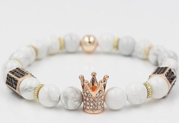 8mm xzgy3535 gold silver copper crown white howlite micro pave cz zircon cubic zirconia bracelet yoga reiki chakra healing, Black
8mm xzgy3535 gold silver copper crown white howlite micro pave cz zircon cubic zirconia bracelet yoga reiki chakra healing, Black
