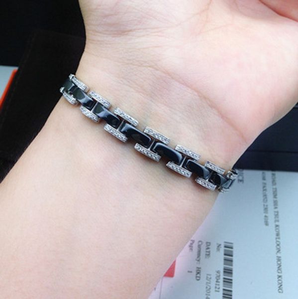classic sterling-silver-jewelry lover's one row zircon ceramic bracelet,black ceramic flexible soft chain link bracelets, White
classic sterling-silver-jewelry lover's one row zircon ceramic bracelet,black ceramic flexible soft chain link bracelets, White
