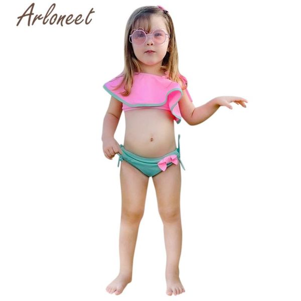 arloneet children swimwear kids baby girls two pieces bikini set ruffles bownot swimsuit toddler girls summer beachwear, White
arloneet children swimwear kids baby girls two pieces bikini set ruffles bownot swimsuit toddler girls summer beachwear, White