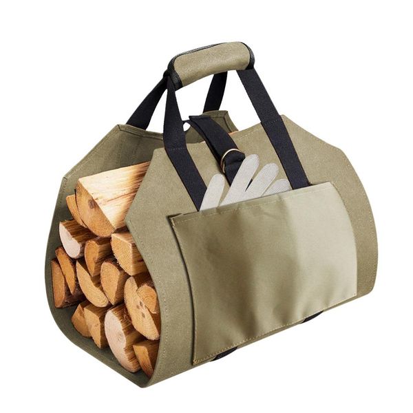 canvas log tote bag firewood carrier woodpile rack with storage pocket log holder for outdoors
canvas log tote bag firewood carrier woodpile rack with storage pocket log holder for outdoors