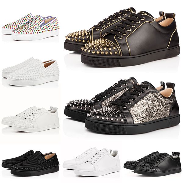 fashion designer casual shoes red bottoms low help couple models luxury party lovers genuine leather shoes for mens womens size 35-47, Black
fashion designer casual shoes red bottoms low help couple models luxury party lovers genuine leather shoes for mens womens size 35-47, Black