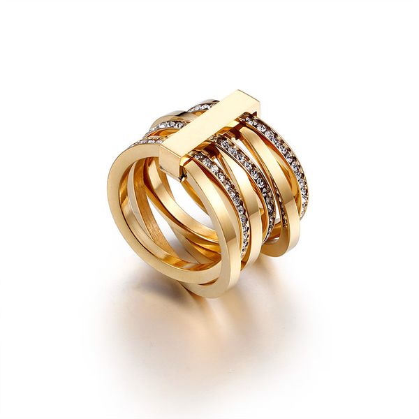 new cubic zirconia rings for women size 6-9 gold / silver six layers finger rings femme engagement wedding, Golden;silver
new cubic zirconia rings for women size 6-9 gold / silver six layers finger rings femme engagement wedding, Golden;silver