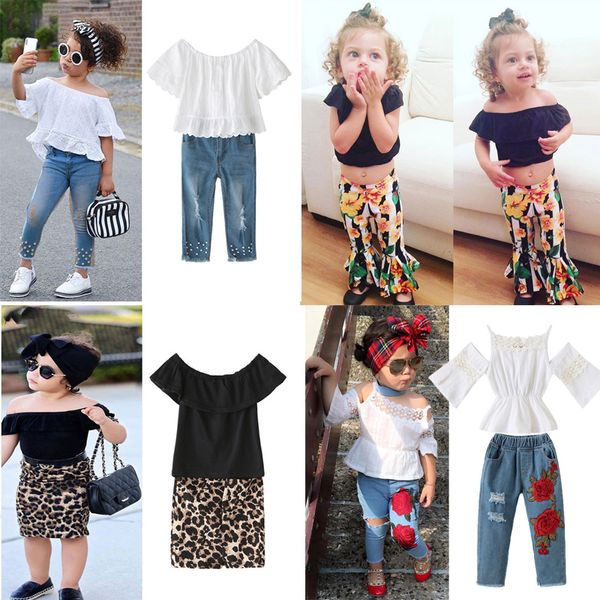 New summer girls lace pearl jeans suit INS undertakes a word strapless solid shirt clothing set
New summer girls lace pearl jeans suit INS undertakes a word strapless solid shirt clothing set