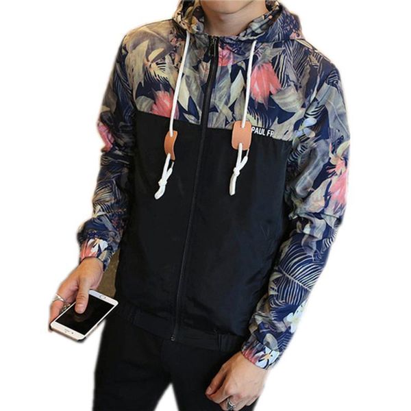 men 's jacket autumn jacket mens flower patchwork hooded coat slim fit mens thin brand clothing breathable size m-4xl, Black;brown
men 's jacket autumn jacket mens flower patchwork hooded coat slim fit mens thin brand clothing breathable size m-4xl, Black;brown