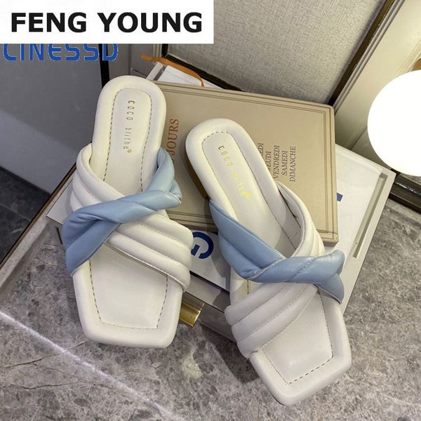 women summer ladies fashion square peep toe flat heel slippers slip on flat slides embroidery elegant women mules shoes, Black
women summer ladies fashion square peep toe flat heel slippers slip on flat slides embroidery elegant women mules shoes, Black
