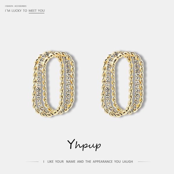 yhpup trendy copper 14 k plated gold stud earrings geometric rhinestone luxury statement charm accessories for women party gift, Golden;silver
yhpup trendy copper 14 k plated gold stud earrings geometric rhinestone luxury statement charm accessories for women party gift, Golden;silver
