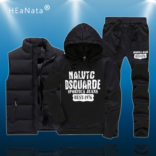 3pcs hooded winter tracksuits men set thick warm vest hoodies pants suit zipper sportswear set male jogger hoodie sporting suits, Black;blue
3pcs hooded winter tracksuits men set thick warm vest hoodies pants suit zipper sportswear set male jogger hoodie sporting suits, Black;blue