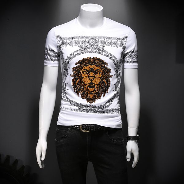 lion youth simple summer t-shirt 2020 casual round short-sleeved embroidery new neck diamond bottoming printing shirt rjeqf
lion youth simple summer t-shirt 2020 casual round short-sleeved embroidery new neck diamond bottoming printing shirt rjeqf