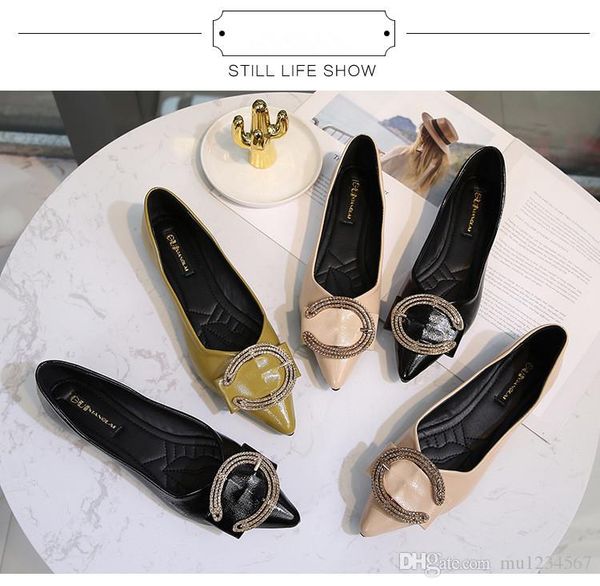 spring 2019 women's loafers with patent leather round toe loafers m flat k35--39, Black
spring 2019 women's loafers with patent leather round toe loafers m flat k35--39, Black