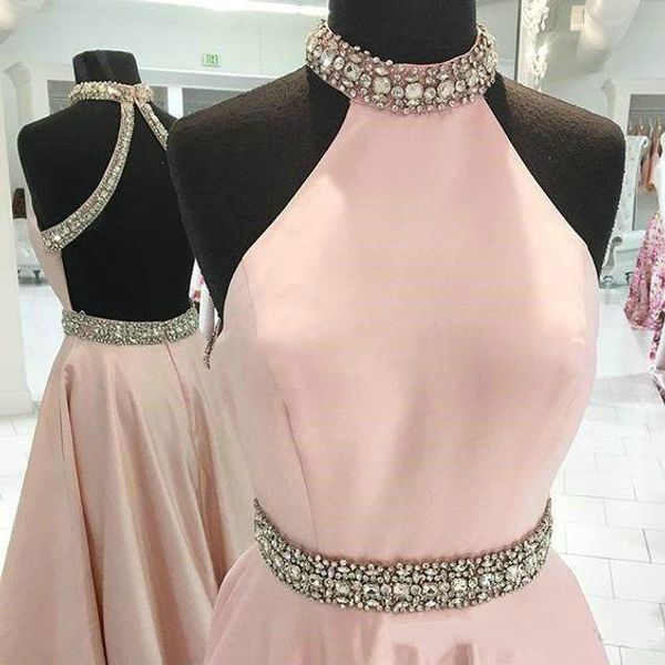 backless prom dresses 2019 halter beaded collar criss cross straps real p chiffon full pleats formal party dresses evening wear, Black
backless prom dresses 2019 halter beaded collar criss cross straps real p chiffon full pleats formal party dresses evening wear, Black