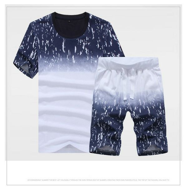 2019 new casual short-sleeved snowflake suit sports suit sweatshirt youth running summer short, Gray
2019 new casual short-sleeved snowflake suit sports suit sweatshirt youth running summer short, Gray