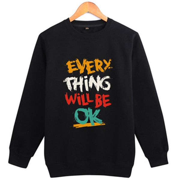 standard crew neck pullover for men women letter printed sweatshirts 5 colors everything will be ok slogan male female size s-3xl, Black
standard crew neck pullover for men women letter printed sweatshirts 5 colors everything will be ok slogan male female size s-3xl, Black