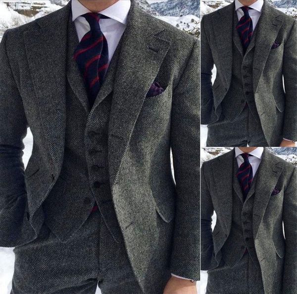 mens grey suits 3 piece tweed suit herringbone wool blend vintage peaky blinder custom made prom dress party wear, Black;gray
mens grey suits 3 piece tweed suit herringbone wool blend vintage peaky blinder custom made prom dress party wear, Black;gray