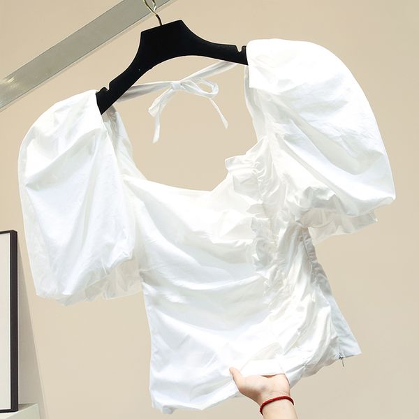 deat 2020 new summer fashion streetwear patchwork short lantern sleeve bow white slim chiffon shirt women se371
deat 2020 new summer fashion streetwear patchwork short lantern sleeve bow white slim chiffon shirt women se371