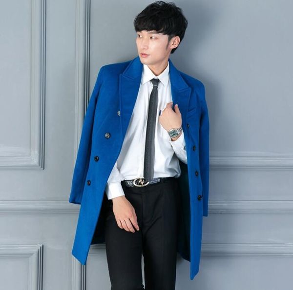 korean casual woolen coat men trench coats long sleeves double-breasted overcoat mens cashmere coat casaco masculino england, Black
korean casual woolen coat men trench coats long sleeves double-breasted overcoat mens cashmere coat casaco masculino england, Black