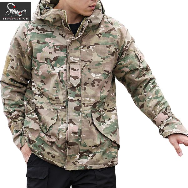 idogear g8 tactical jacket training hiking waterproof thicken fleece warm camouflage parkas winter men thermal hooded coat, Blue;black
idogear g8 tactical jacket training hiking waterproof thicken fleece warm camouflage parkas winter men thermal hooded coat, Blue;black