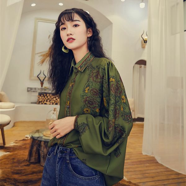 lanmrem spring 2020 new print lapel single-breasted retro shirt for women long sleeve fashion women's comfortable blouse qf29206, White
lanmrem spring 2020 new print lapel single-breasted retro shirt for women long sleeve fashion women's comfortable blouse qf29206, White