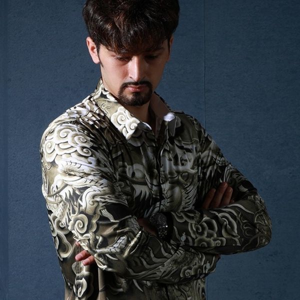 chinese dragon printing men fashion shirts male long sleeve slim fit streetwear men's casual, White;black
chinese dragon printing men fashion shirts male long sleeve slim fit streetwear men's casual, White;black