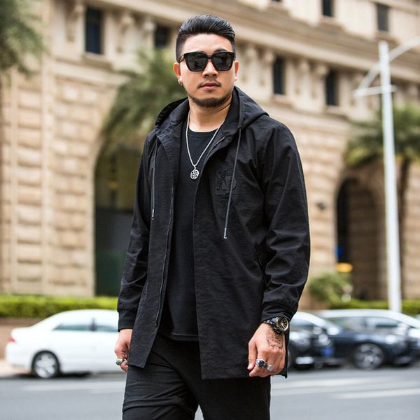 chao brand big size men's clothes spring new fat men's long windswear, fat and big cap jacket 1903628, Tan;black 
chao brand big size men's clothes spring new fat men's long windswear, fat and big cap jacket 1903628, Tan;black