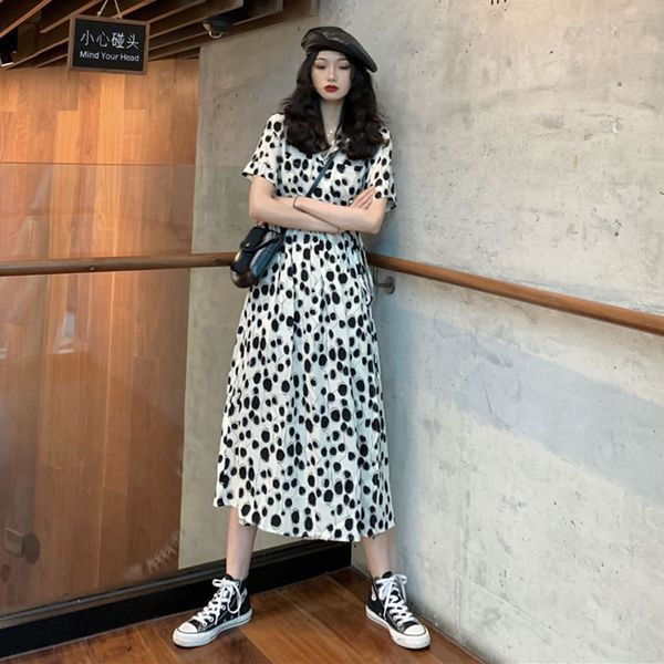 casual dresses loose personality split print pattern dress women clothes 2021 summer fashion turn down collar elegant zll5004, Black;gray
casual dresses loose personality split print pattern dress women clothes 2021 summer fashion turn down collar elegant zll5004, Black;gray