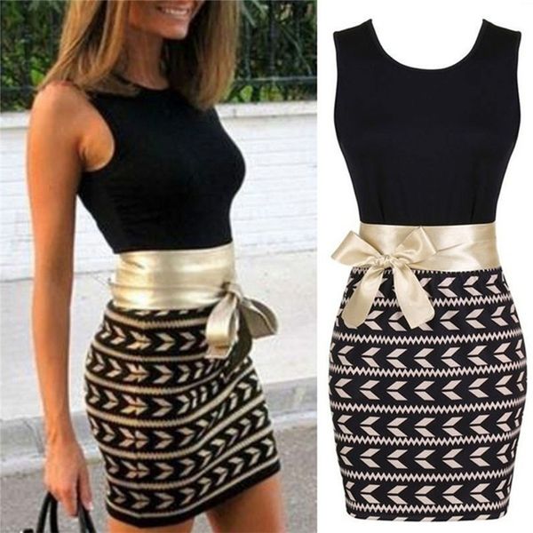 fashion women casual dress 2019 sleeveless summer slim o-neck print tight belt fitting black mini dress vestidos 3m27, Black;gray
fashion women casual dress 2019 sleeveless summer slim o-neck print tight belt fitting black mini dress vestidos 3m27, Black;gray