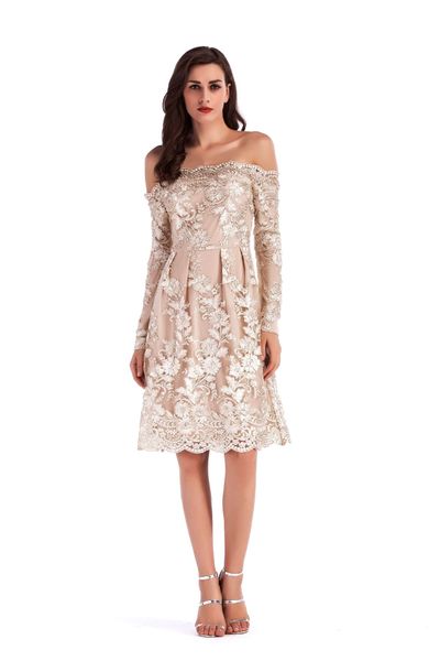 new european and american women's wear one-collar long-sleeved embroidered dress, Black
new european and american women's wear one-collar long-sleeved embroidered dress, Black