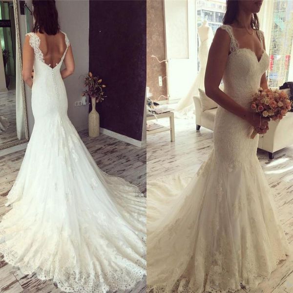 Vintage Mermaid Wedding Dresses Sweetheart Sexy Low Back Buttons Country Bridal Gowns Count Train Custom made Cheap Lace Wedding Dress
Vintage Mermaid Wedding Dresses Sweetheart Sexy Low Back Buttons Country Bridal Gowns Count Train Custom made Cheap Lace Wedding Dress